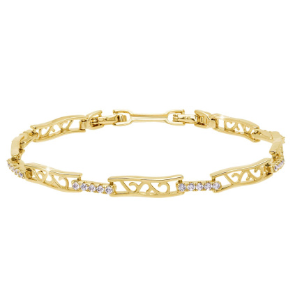 Pozlacený náramek 14k zirkon 2002506