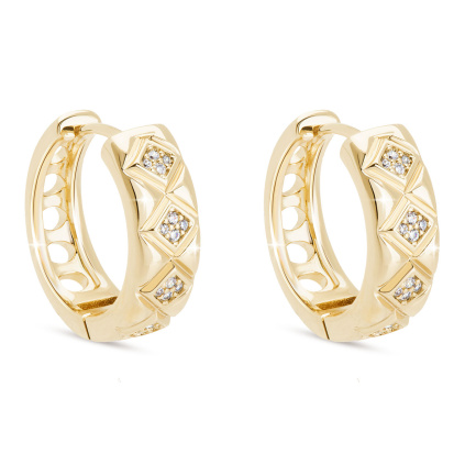 Kruhové náušnice s geometrickými tvary 3116