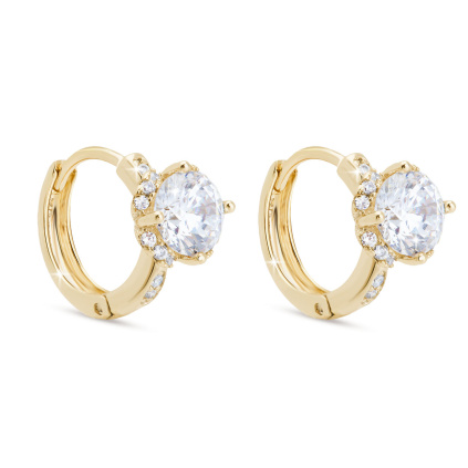 Pozlacené náušnice 14k se zirkonem 3120