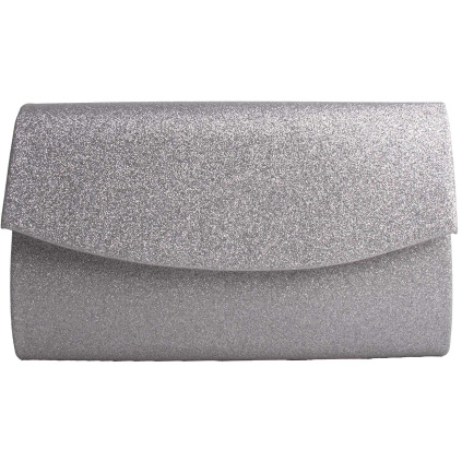 Dámská kabelka psaníčko stříbrné se třpytkami 7300656-23