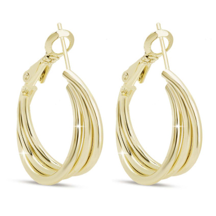 DUBAI 3301 Kruhové pozlacené náušnice  Ellami