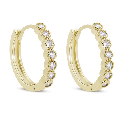 Kruhové náušnice se zirkonovým pásem 3305