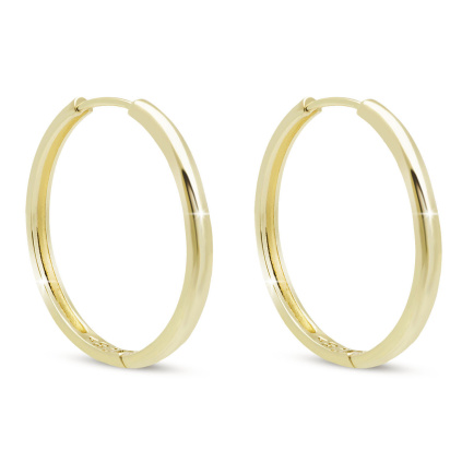 Pozlacené náušnice 14k, kruh 2,5 cm 1003336
