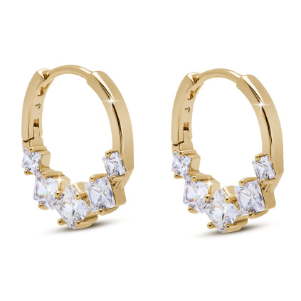 Kruhové náušnice se zirkony 3360