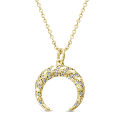 DUBAI 2268 Řetízek s přívěskem půlměsíce se zirkony  Ellami