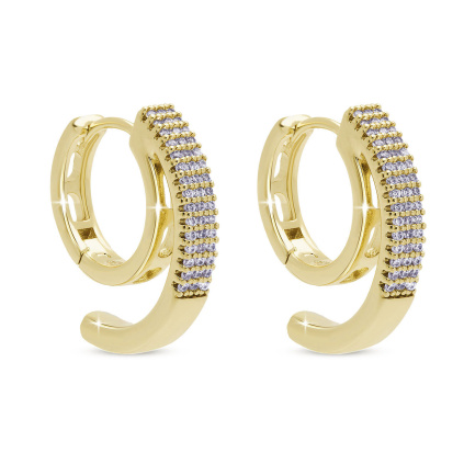 Asymetrické náušnice se zirkony 3401