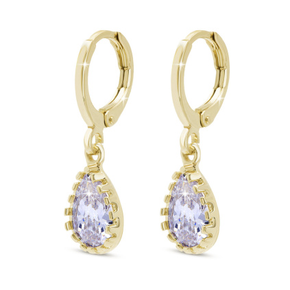 Visací kapkové náušnice se zirkony 3414