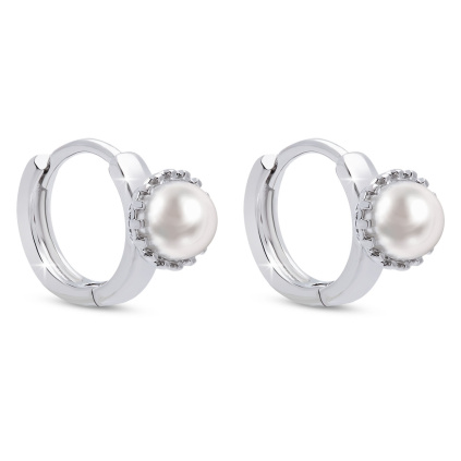 Kruhové náušnice s perlou 3420