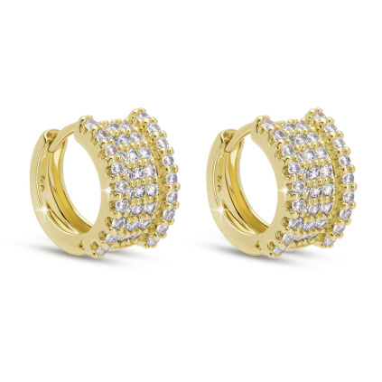 Náušnice kroužky se zirkony 3451