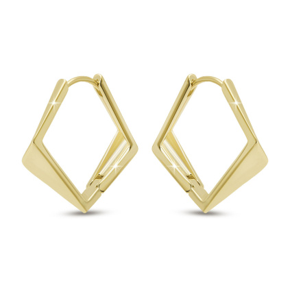 Pozlacené náušnice v geometrickém tvaru 3469