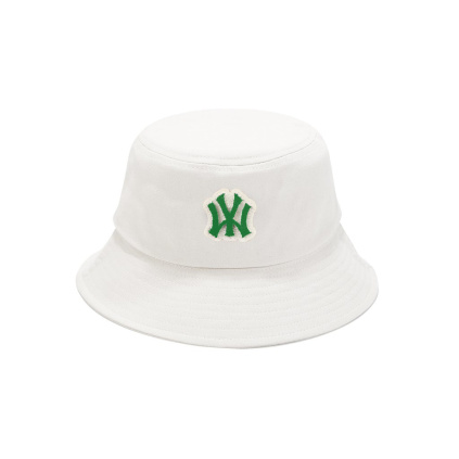 Klobouček UNI BASIC s chlupatým zeleným logem NY, bílé barvy 9001564-8