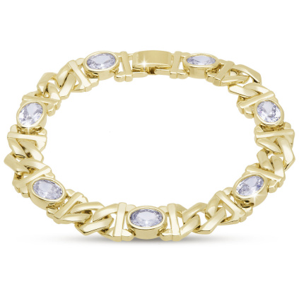 Náramek Lux s velkými zirkony 3099