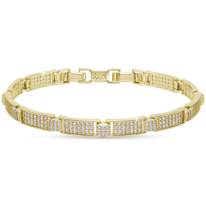 Náramek Crystal Line pozlacený 14K 3108