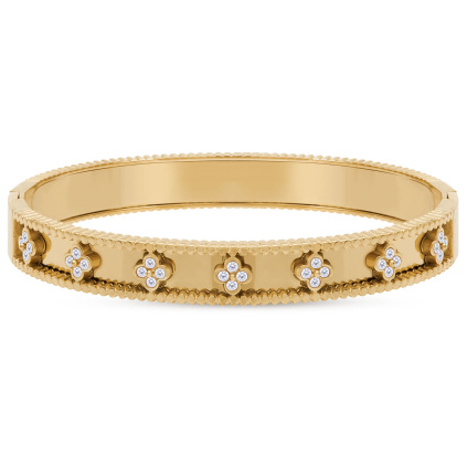 SOFIA 3087 Pevný náramek zdobený kvítky pozlacený  Ellami