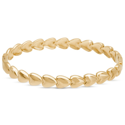 VERONA 3089 Náramek z chirurgické oceli srdce pozlacený  Ellami