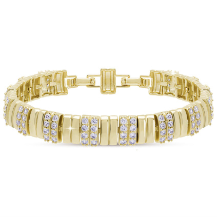 DUBAI 3132 Náramek kamínky zlatý  Ellami