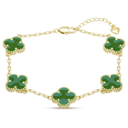 SOFIA 3133 Náramek zelené kytky  Ellami
