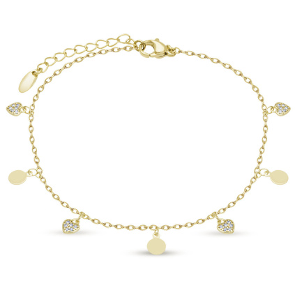 VERONA 3143 Řetízek na nohu srdíčka  Ellami