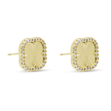 SOFIA 3916 Náušnice zlaté kytky se zirkony  Ellami