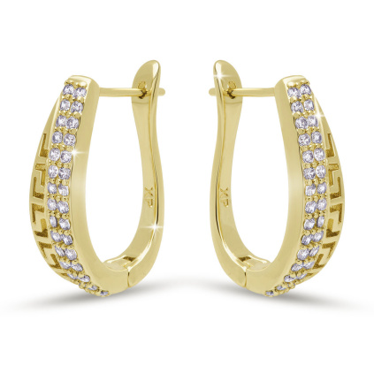 DUBAI 3918 Zirkonové oválné náušnice