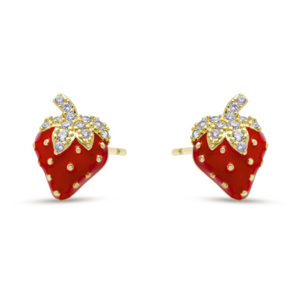 Náušnice jahůdky 3924