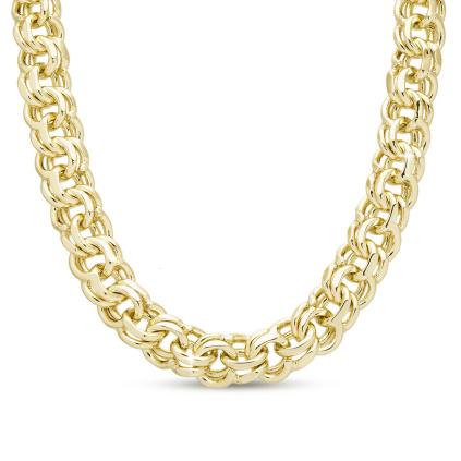 DUBAI 2620 Pozlacený řetízek masivní protkané dvojité oka  Ellami