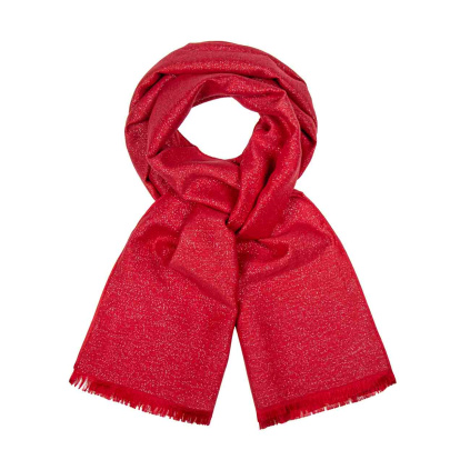 Dámský šál třpytivý červený 7200812
