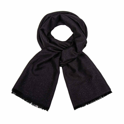 Dámský šál třpytivý černý 7200812-3