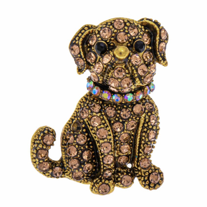 Brož pes pozlacený 9002121