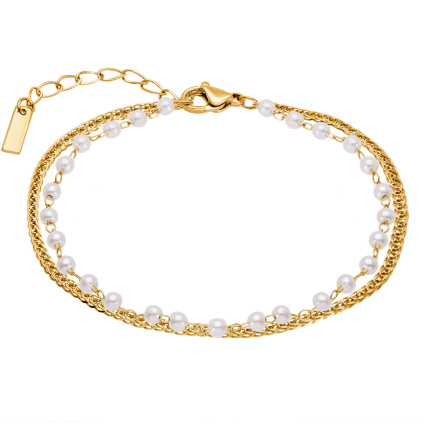 PARIS 3183 Náramek s perličkami chirurgická ocel pozlacený  Ellami