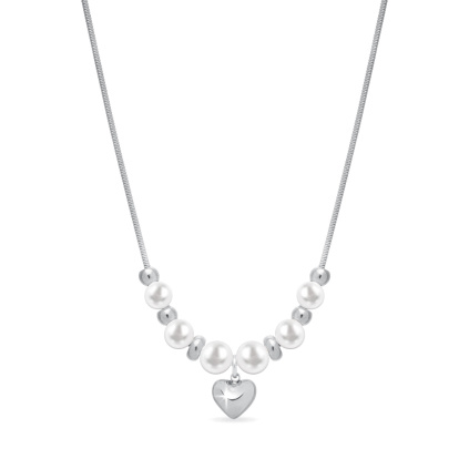 VERONA 2638 Řetízek srdíčko s korálky  Ellami