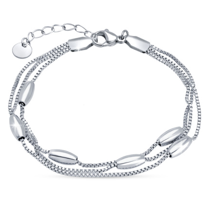 TOKIO 3182 Náramek trojitý chirurgická ocel  Ellami