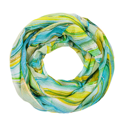 Dámský lehký tunel zelený mramor 7200824-3