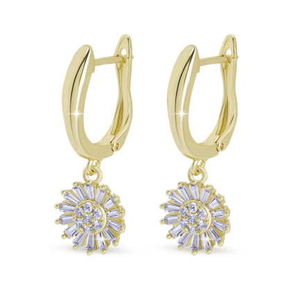 Náušnice zirkonová kytička 3980