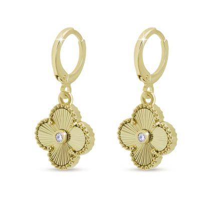 SOFIA 3988 Náušnice kytka se zirkonem  Ellami