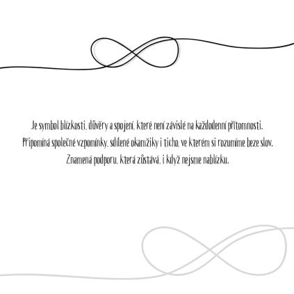Dárková kartička s textem "Nekonečno.." K11