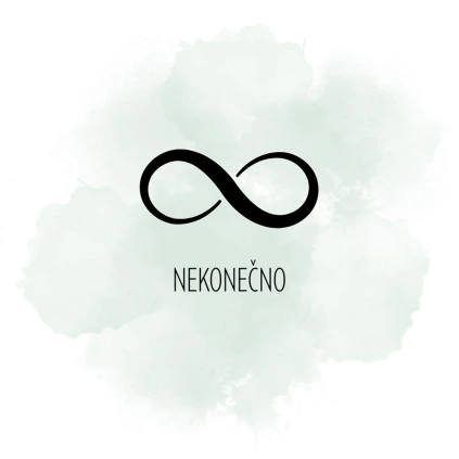 Dárková kartička s textem "Nekonečno." K12