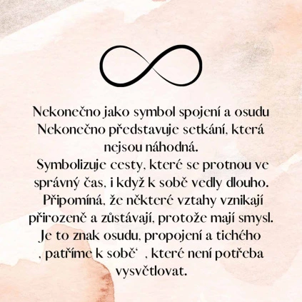 Dárková kartička s textem "Nekonečno..." K14