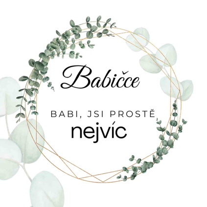 Dárková kartička s textem "Babičce..." K24