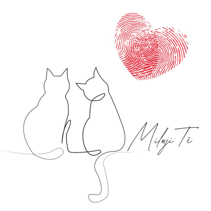 Dárková kartička s textem "Miluji tě..." K33