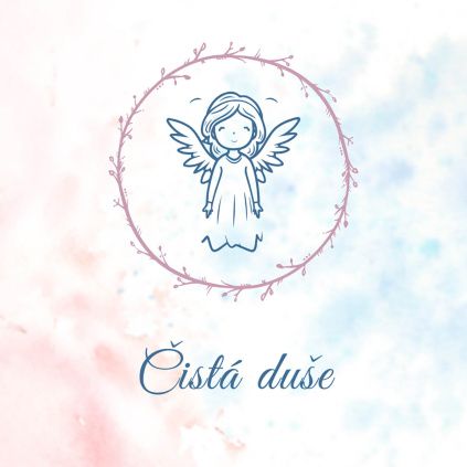 Dárková kartička s textem "Čistá duše..." K38