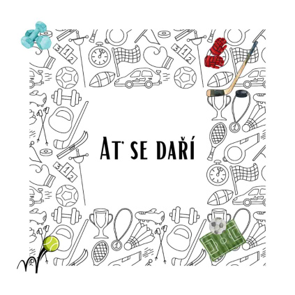 Dárková kartička s textem "Ať se daří..." K39