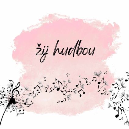 Dárková kartička s textem "Žij hudbou..." K42