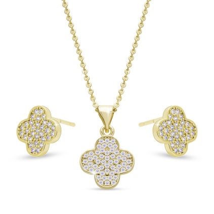 SOFIA 10 0071 Set náušnice s řetízkem kytky