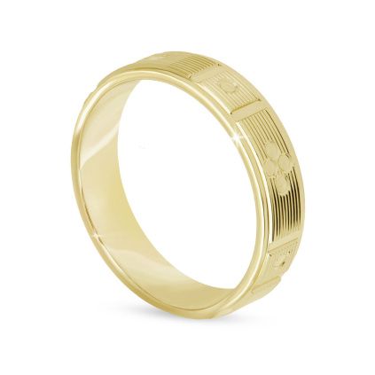 SOFIA 0559 Prsten s rytinou pozlacený  Ellami