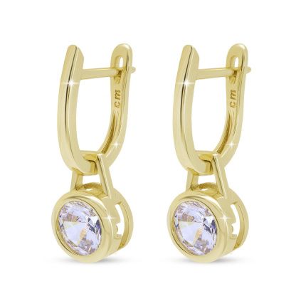 Visací zirkonové náušnice 4018