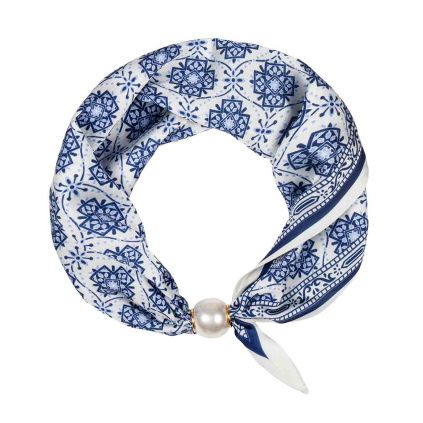 Šátek s magnetickou sponou modrobílý 7200842-1
