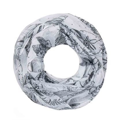 Lehký kruhový šátek- tunel, šedý 7200847
