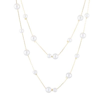 Řetízek s perlovými korálky průměr 5mm, 8mm 2745