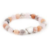 Náramek přírodní kámen Růženín srdce 2001621-14
